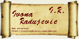 Ivona Radujević vizit kartica